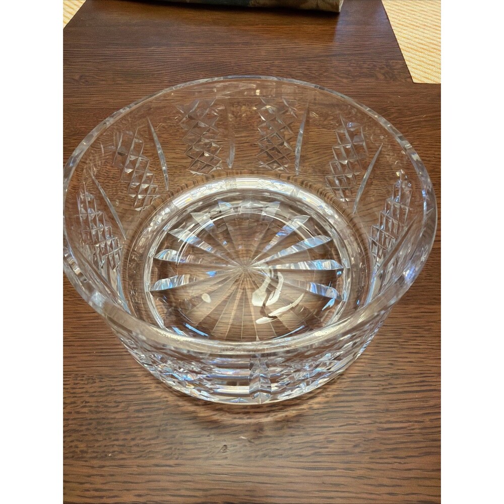 Vintage Waterford Cut Crystal 7" Low Footed Cylindrical Bowl